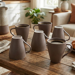 ชุดแก้วกาแฟเซรามิกเนื้อกระดูกไชน่าลายไม้ซีดาร์ 6 ใบ ดีไซน์ใหม่ไม่ซ้ำใคร - Product Image 5