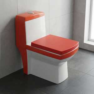 Inodoro de Cerámica Negra de Una Pieza con Descarga Ciclónica para Proyectos en África - Product Image 6