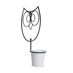 Jardinière murale en métal en forme de hibou avec pot de fleurs suspendu pour la décoration intérieure et extérieure - Product Image 4
