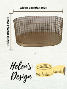 Handmade Gold Plated Metal <b>Wire</b> <b>Basket</b> with Elegant Design Perfect for Kitchen Fruit Storage and Hotelware - Product Image 5