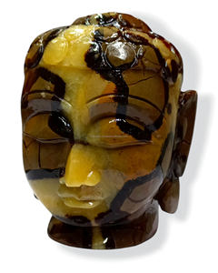 Estatua de cabeza de Buda septariano curativo, regalo único, ídolo de piedra semipreciosa Natural, artesanía, figura de cabeza de Buda de cristal - Product Image 6