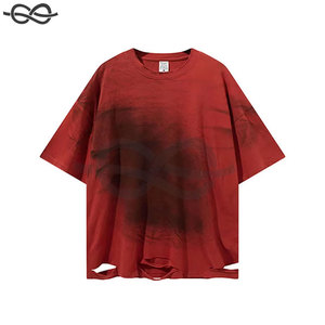 Custom Heavyweight <b>Silk</b> Screen Printed <b>Black</b> Regular Fit Men's 100% Cotton O-Neck T-<b>Shirt</b> Breathable Quick Dry Streetwear Casual - Product Image 4