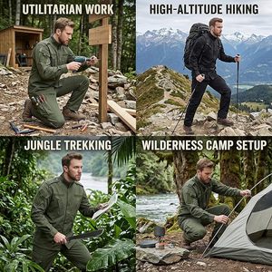 Veste et pantalon tactiques respirants pour homme, tenue de chasse, ensemble de vêtements 2 pièces - Product Image 5