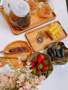 Bandeja de madera para organizador de recepción de hotel para taza de bebida de bienvenida Toalla y tarjetas de invitados en 99 Gold Data - Product Image 6