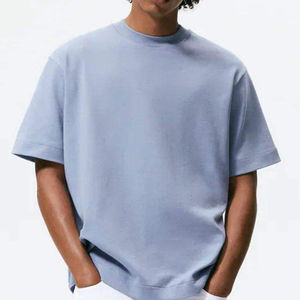 Camisetas Extra Grandes de Manga Corta para Hombre, con Logotipo Personalizado, 100% Algodón, Estilo Casual, Cuello Redondo, Transpirables y de Secado Rápido - Product Image 2