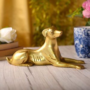 Sculpture de chien en métal de qualité supérieure pour la décoration de maison de luxe, la décoration de table de bureau et la décoration intérieure moderne - Product Image 1