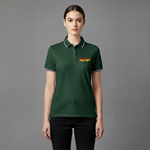 Nouvelle Arrivée Chemise de Golf Classique pour Femme 100% Coton Respirante et Tendance à Motif Uni pour l'Été avec Logo Personnalisé - Product Image 1