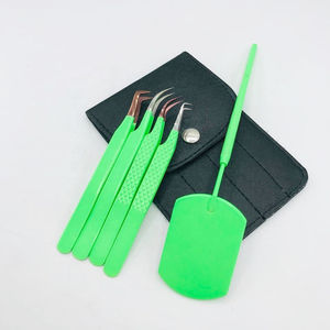 Pinces à cils anti-magnétiques en acier inoxydable de haute précision, pinces à extensions de cils pour usage professionnel en salon de beauté - Product Image 4