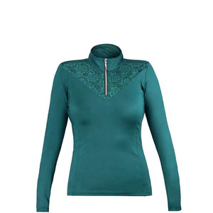 Traje Ecuestre de Lujo para Mujer, Ajustado, para Carreras, Equitación, Capa Base para Espectáculos, Tops para Correr, Capa Base con Botones y Cremallera - Product Image 2