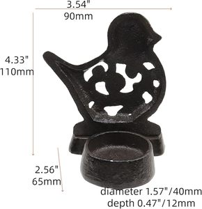 Nouveauté : Porte-bougie en fonte au design élégant pour la décoration de la maison, salon et table à manger. - Product Image 2