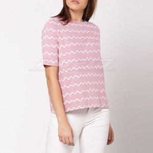 T-shirt pour femmes élégantes, tissu de qualité supérieure, coton doux, vêtements décontractés tendance, collection été, marque privée - Product Image 3