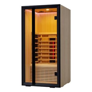 Nueva Cabina de Sauna Infrarroja Eléctrica Onni Mini de 1400W para 1 Persona, Cabina de Relajación Premium de Madera Sólida Contemporánea para Interiores - Product Image 3
