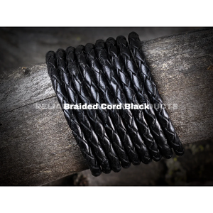 Professional 4mm Black Shine Bolo <b>Braided</b> Leather <b>Cord</b> for Jewelry Making Round Leather <b>Cord</b> for Bracelets - Product Image 1