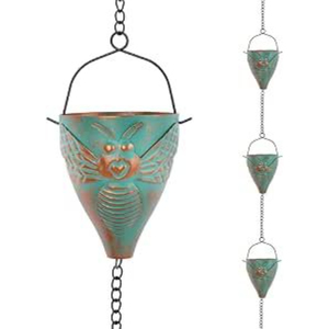 Elegant Outdoor Downspout Replacement Decorative Metal <b>Bee</b> Pattern Rain Chain For Outdoor <b>Garden</b> Decoration In Low Price - Product Image 1