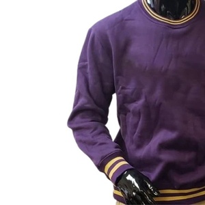 Sweat-shirts unisexes en molleton tricoté à col rond pour hommes, brodés, avec poche, en coton respirant et écologique, fabriqués par un universitaire - Product Image 4