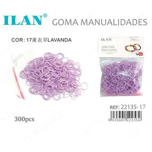 Elastici Ilan color lavanda, 300 pezzi, per artigianato e progetti fai da te - Product Image 3