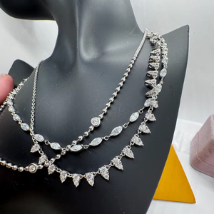 Collar con Borla de Moissanita, Plata de Ley 925, Joyería Fina de Lujo para Mujer, Collar con Colgante de Moda - Product Image 1