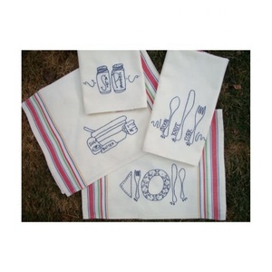 Oh For Sake Lets Spoon Cuillère Mignonne Brodée Lavable 100% Coton Biologique Vente en gros Personnalisé Doux Durable Golf Serviettes de cuisine en vrac - Product Image 6