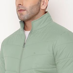 Custom <b>Men</b>’s Puffer Jacket Stand Collar Waterproof Canvas Winter Jacket Lightweight Outdoor Casual <b>Coat</b> - Product Image 6