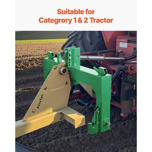 Attelage rapide à 3 points pour tracteur, robuste, vert, capacité de levage de 3000 lb, 5 niveaux de réglage, adaptation par boulon, modèle à 2 récepteurs - Product Image 6