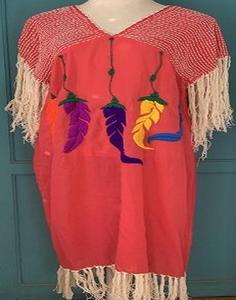 Vestido Kaftán Poncho de Verano Sexy de Corte Regular con Encaje Bordado Aari, Tejido y Estampado Frutal Fresco, para Usar sobre Traje de Baño o Bikini - Product Image 1