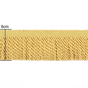 Nouvelle Frange Décorative en Fil Doré de Haute Qualité pour Textile de Maison, 60, 80, 120 mm, Garniture Bouclée à Pompons pour Vêtements - Product Image 2