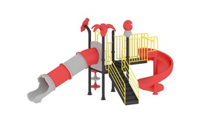 Structure de jeux extérieure Little Fingers LFO MPS 06A - Construction en acier et plastique - Product Image 2