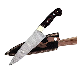 Wholesale PRESTIGE BLADES Customized High Quality Handmade Durable Extra <b>Sharp</b> Damascus Steel Chef <b>Kitchen</b> <b>Knife</b> Ambidextrous - Product Image 4