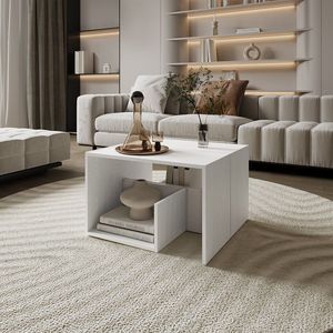 Table d'appoint Sallis Blanc Lavé/Taupe pour salon Décoration de table élégante et accessoire - Product Image 5