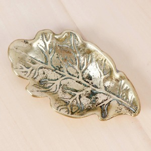 Vintage Style Silver Finished Brass Leaf <b>Plate</b> Decorative Serving Tray Ideal For <b>Snacks</b> Dry Fruits Table Decor Kitchen Use - Product Image 1