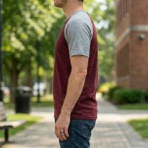 High Quality Men Cotton <b>T</b>-<b>Shirt</b> 180gsm Oversized <b>Raglan</b> <b>Sleeve</b> Custom Logo Streetwear Casual Fashion Summer Wear Pakistan Manufa - Product Image 6