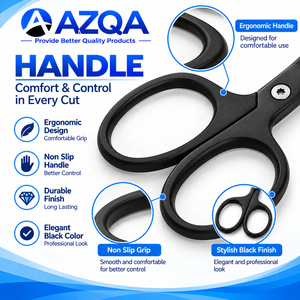 Tijeras Profesionales de Acero Inoxidable Negro de Punta Fina para Uñas y Cutículas, para un Cuidado Preciso de Manicura y Pedicura - Product Image 6