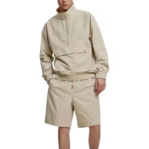 Ensemble coupe-vent streetwear homme sur mesure de haute qualité – Short et veste deux pièces personnalisés - Product Image 1