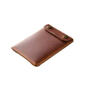 Mini Minimalist Genuine Leather <b>Wallet</b> Slim Card Holder Women Classic Brown Coin Purse Large Capacity Handmade Gift Hasps - Product Image 1