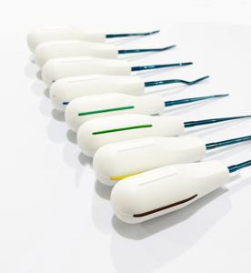Samroz - Juego de 8 Elevadores Dentales de Raíz con Recubrimiento de Titanio, Instrumentos de Acero Inoxidable con Puntas Azules de Plástico - Product Image 3