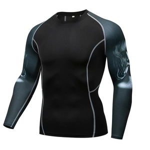 Ropa de Gimnasio y Fitness, Rashguard de BJJ MMA para Hombre, Transpirable, de Secado Rápido, Personalizable, Manga Larga, Spandex/Nylon 160g, Alta Calidad - Product Image 5