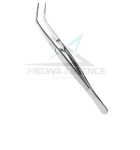 Pince chirurgicale manuelle en acier inoxydable pour équipement dentaire, 14 cm, courbée, régulière, pour pansements, certifiée CE Classe II - Product Image 1