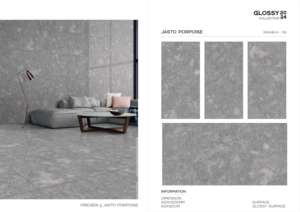 Carrelage en porcelaine poli brillant grand format classique 600x1200 pour murs et sols, utilisation intérieure et extérieure - Product Image 3