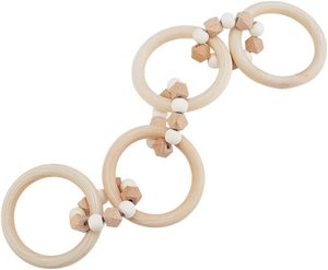 Wood <b>Chain</b> Wooden Decorative Rustic Style <b>Chain</b> Decor Natural Link Decor with Beads for Home Book Shelf Farmhouse Boho Coffee - Product Image 1
