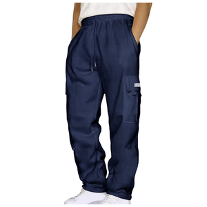 Pantalon de survêtement cargo décontracté pour homme, multi-poches, respirant, écologique, poids moyen, avec cordon de serrage, coupe ample, vêtement d'extérieur - Product Image 5