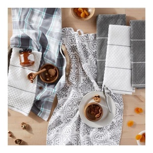 Napperon de cuisine pour la maison en coton et lin durable de couleur unie personnalisé napperon de thé uni rouleau tissé cuisine de voyage - Product Image 2