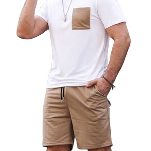 Nice Quality Men <b>Shirt</b> and Shorts 100% Polyester Set Good Quality Latest Design All Colors Summer Outfit Men 100% Polyester Set - Product Image 3