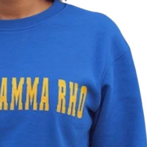 เสื้อสเวตเชิ้ตผู้หญิงลายพิมพ์ตัวอักษรสำหรับฤดูหนาว แขนยาว คอกลม ปักลายตัวอักษรกรีก สไตล์ลำลอง - Product Image 3