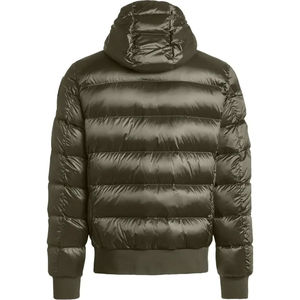Veste d'hiver décontractée pour homme, noire, à capuche, en duvet, avec fermeture éclair, coupe-vent, couleur unie, coupe ajustée, longueur normale - Product Image 5