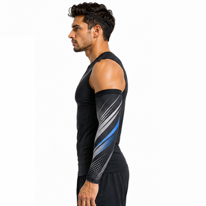 Mangas de compresión deportivas para hombre, personalizadas, para fitness, correr, ciclismo, entrenamiento, transpirables, elásticas, protectoras y de soporte. - Product Image 1