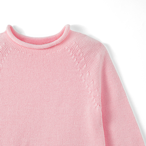 Suéter de Punto para Bebé, Cuello Redondo, Manga Larga, Ecológico, Unisex, Casual, Invierno, 100% Algodón, Una Sola Capa, Color Sólido, Simple - Product Image 3