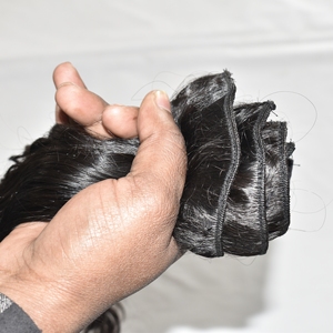 Extensions de cheveux naturels indiens Remy à clipser, double trame, 100g, noir naturel, amovibles, pour une extension rapide de la longueur - Product Image 5