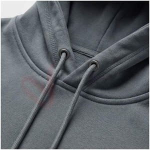 Ensemble de survêtement gris à capuche pour homme, manches longues, couleur unie, coupe décontractée, vêtements d'automne, respirant, 100% coton, jogging - Product Image 4