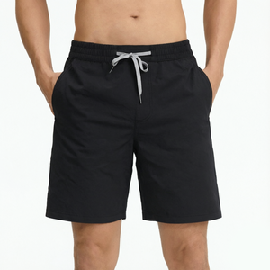 Shorts de Baño para Hombre, Colores Sólidos, 2 en 1, Elásticos en 4 Direcciones, Bolsillo para Teléfono, Secado Rápido, Shorts de Playa con Logotipo Personalizado - Product Image 2