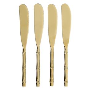 Couteau à beurre en forme de bâton de canne à sucre de style antique avec manche floral en argent pour collection de couverts haut de gamme et cadeau - Product Image 1